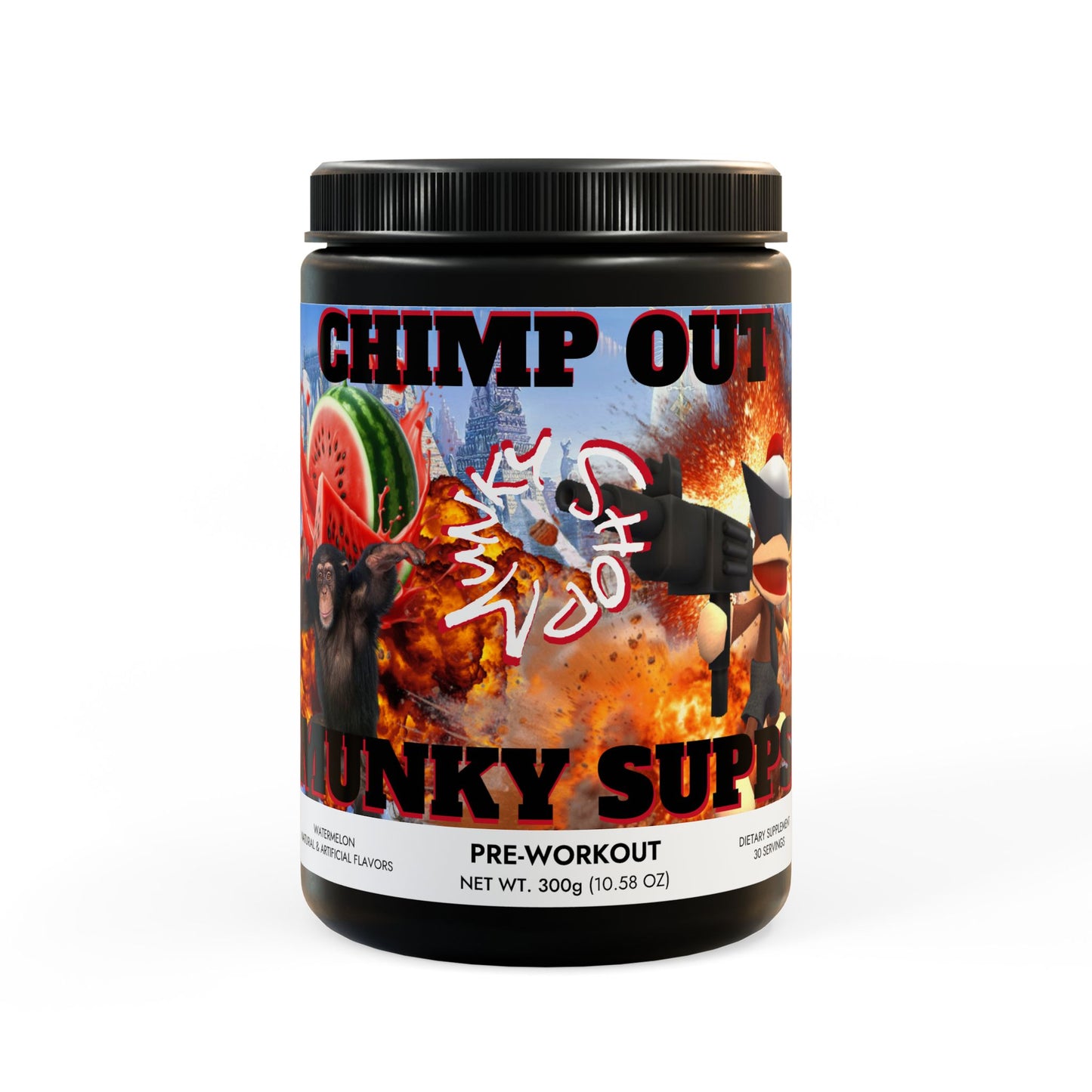 munkysupps: "CHIMP OUT" watermelon flavor (300g, 10.58oz)